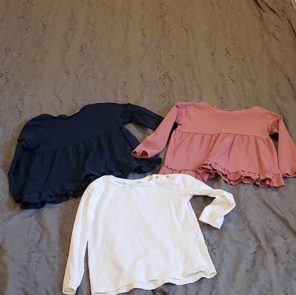 Set of 3 Zara Long-Sleeve Shirts size 4-5
